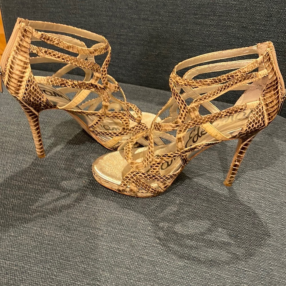 Caged high heel sandal